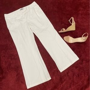 Ann Taylor White Wide Leg Pants